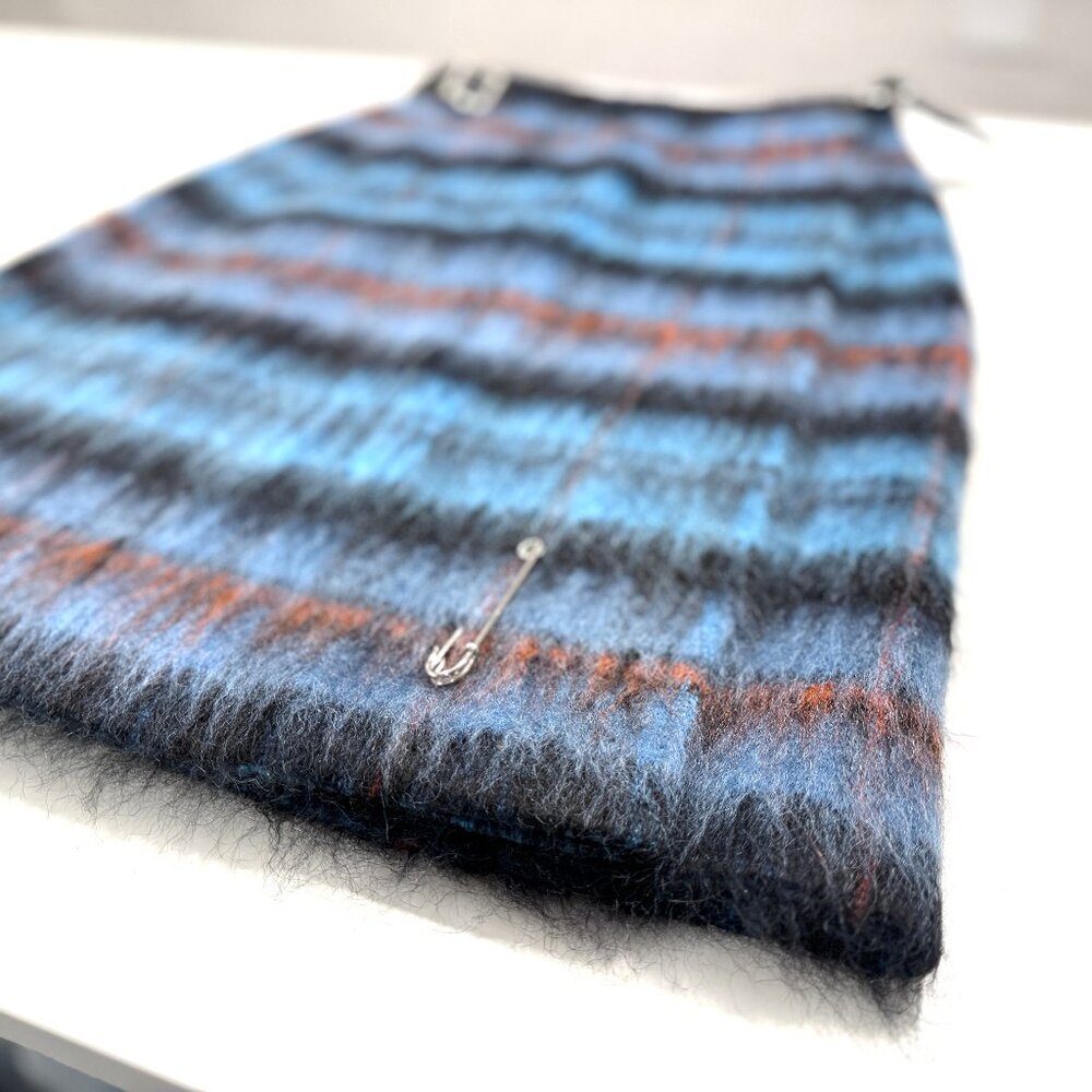 Rare Le Kilt, Dino 25 Tartan Brushed Mohair Wool by Scottish Designer